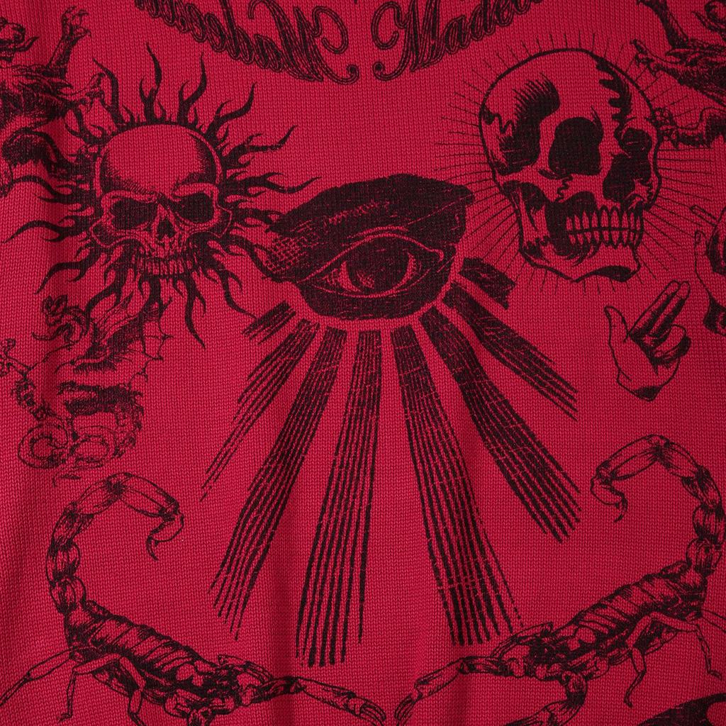 Свитер унисекс, рваный пуловер с принтом розовых глаз и скорпиона