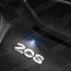 For Peugeot GT 208 Emblem RCZ 206 205 308 306 Car Door Light Welcome Lamp Wireless Projector Auto Decoration HD LED