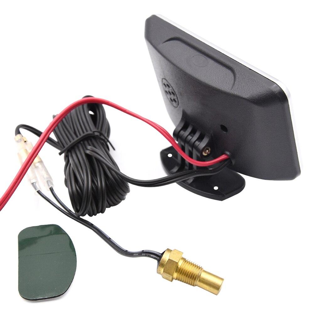 Waterproof LCD Digital Car Truck Voltmeter Water Temp Gauge Temperature Sensor 10mm Temperature Volt Meter 12v