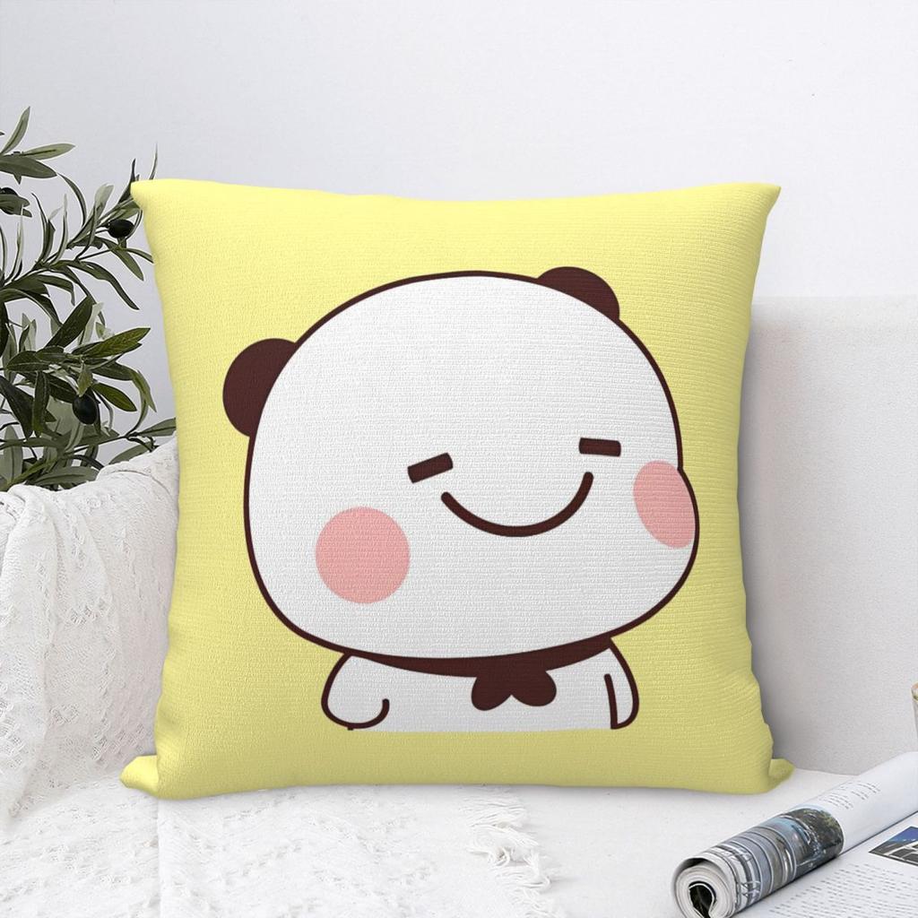 Happy Face Bubu When Dudu Ble Ble Pillowcase Double-Sided Printing Cushion Cover Decoration Pillow Case Cover Home Square 18''