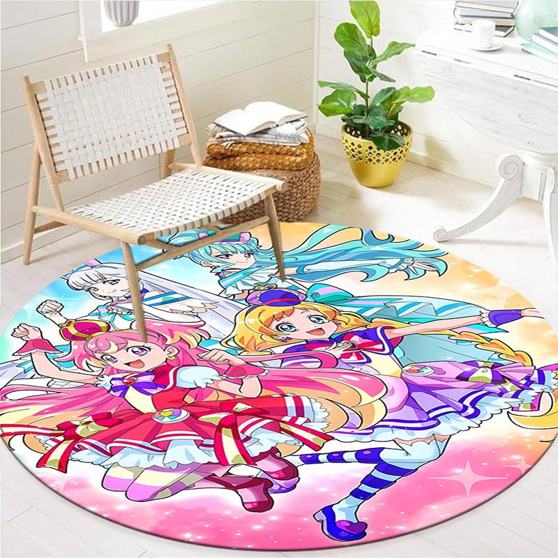 WonderfulPrecur, Круглый ковер Winx Club, Ковер для гостиной, спальни, дивана, игровой комнаты, Нескользящий коврик для пола
