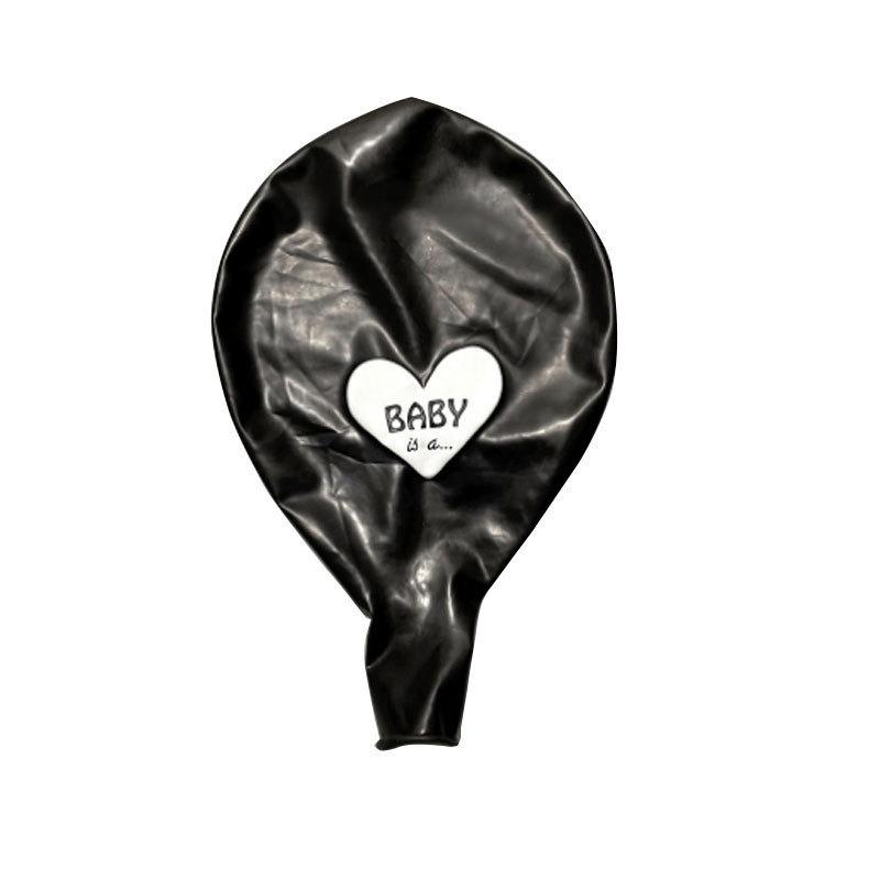 36-дюймовый черный воздушный шар для гендерного раскрытия с надписью «Мальчик или девочка?»"""Печатный, Круглый Латексный Воздушный Шар для Вечеринки"""