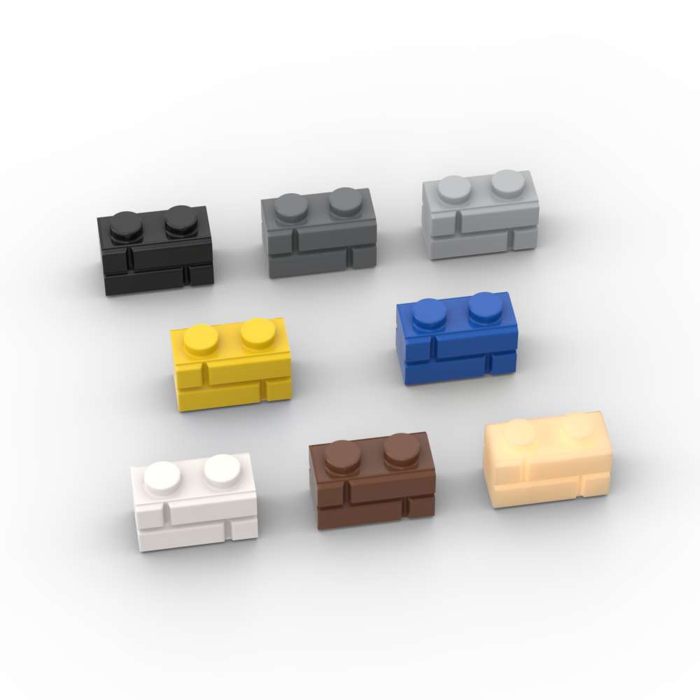 MOC 10 ШТ 98283 Модифицированный 1x2 С Профилем Кирпичной Кладки Строительные Блоки Высокотехнологичные Кирпичики Образовательные Идейные Игрушки Подарок Ребенку на День Рождения