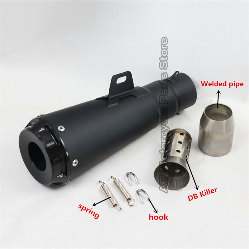 Universal Inlet 51mm Motorcycle Exhaust Muffler Motocross Pipe For suzuki gsr 600 cb650f trk 502 nc750x escape moto univer CNC