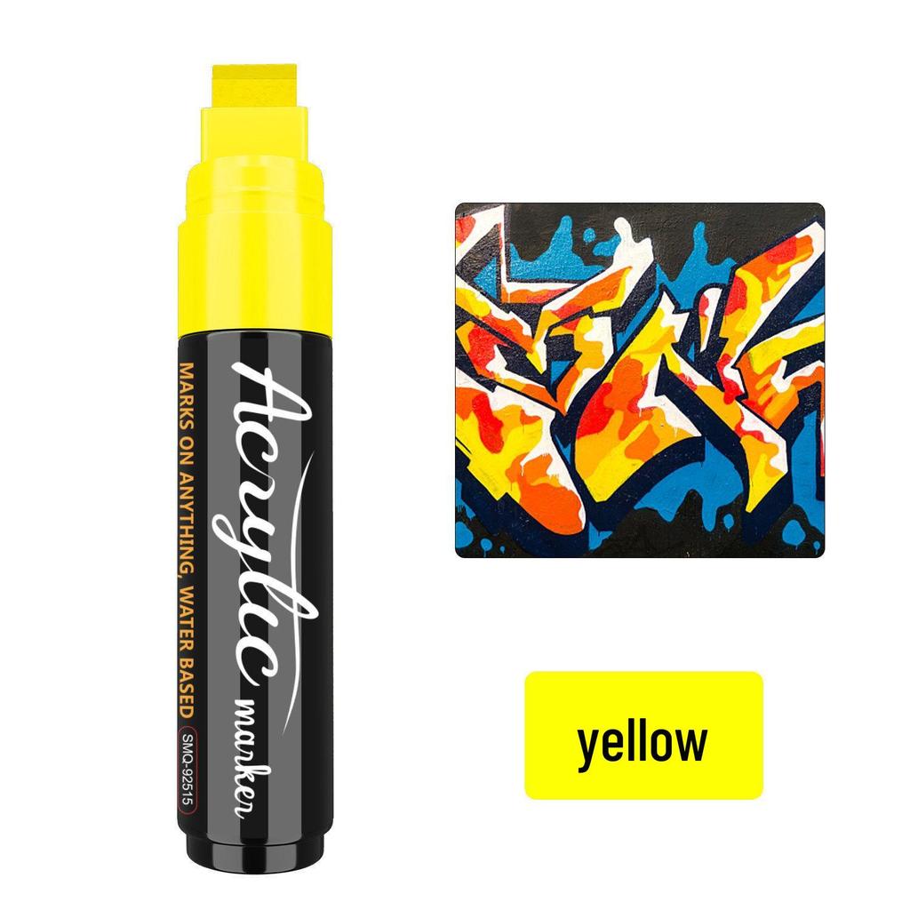 15mm Thick Acrylic Marker Pen for Anime Graffiti, Stackable Colors, Waterproof, Quick-Drying, Fade-Resistant
