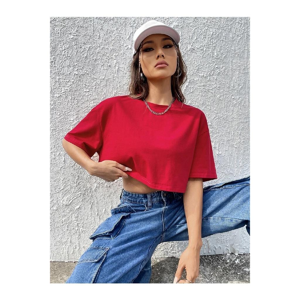 Colorful Oversize Crop T-shirt