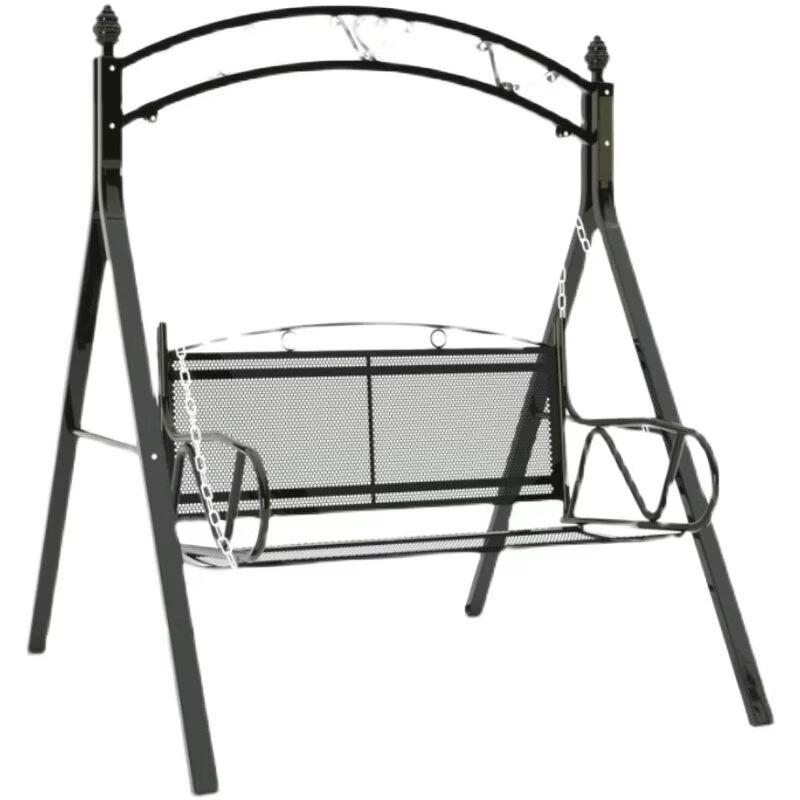 European Style Double Wrought Iron Swing Hanging Chair