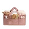Large Capacity Baby Diaper Bag Plush Diaper Storage Basket Practical Baby Diaper Basket  Boys Girls