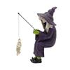 Witch Fishing Statue Resin Garden Microscopic Craft Sculpture Festival Witch Decoration