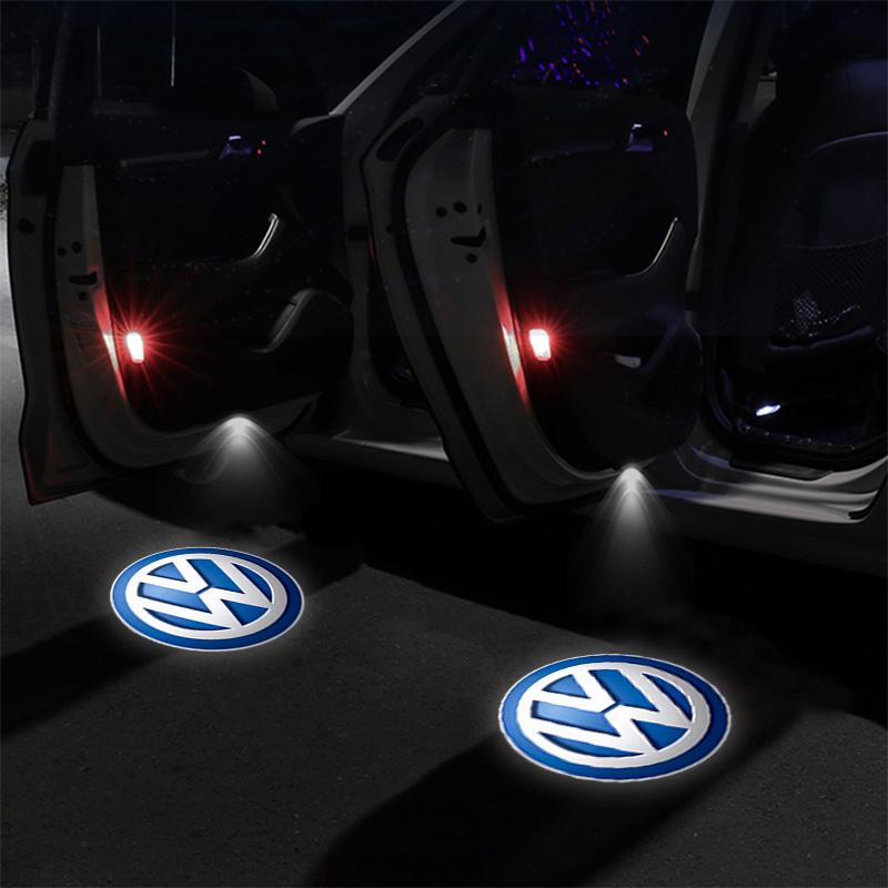 For VW Volkswagen Passat CC Lamando Touran Touareg Tiguan Eos Golf Car Door Logo Courtesy Lamp Laser Projector HD Welcome LightSZ1
