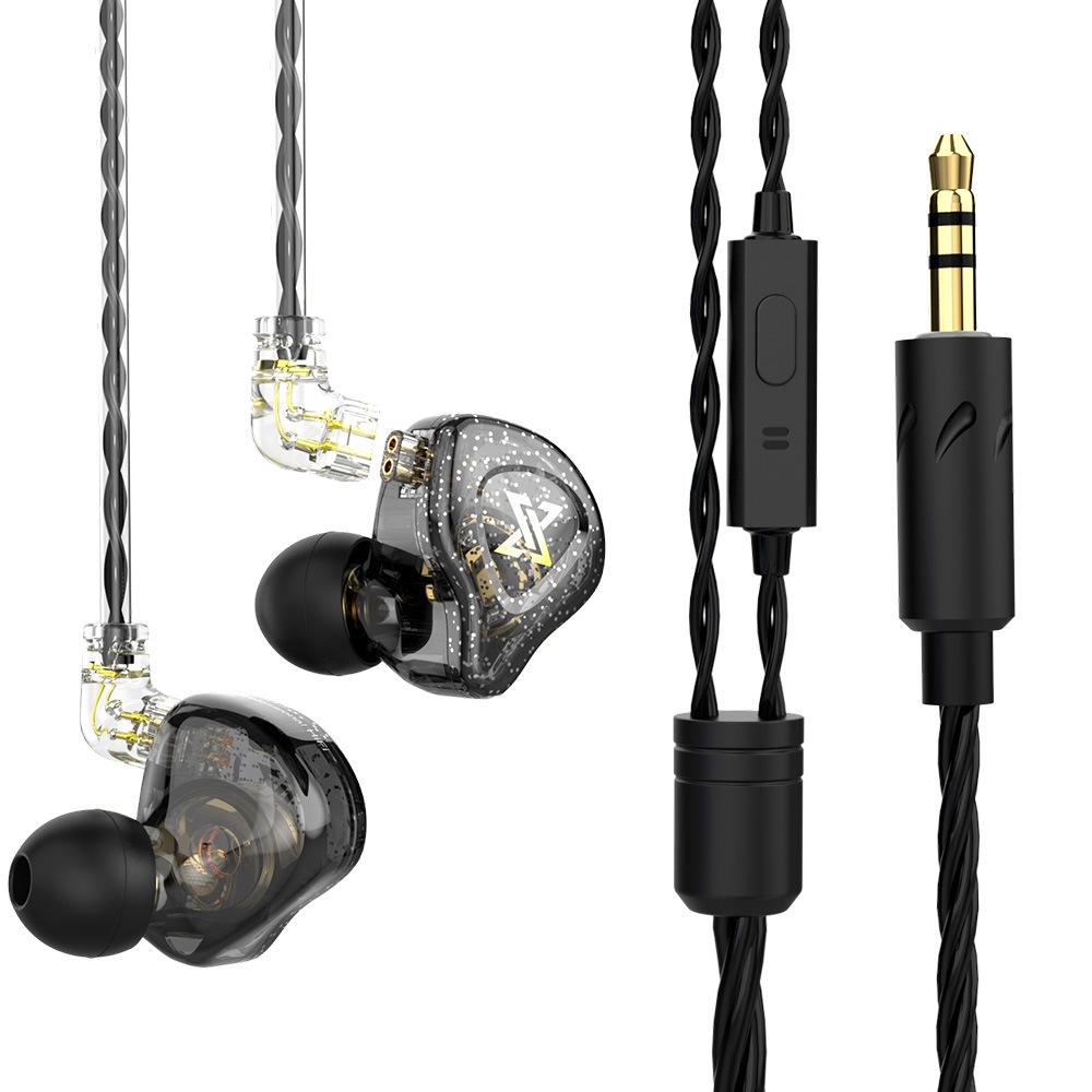 QKZ AK6 MAX Наушники с подвижными наушниками HIFI Качество звука Проводные наушники с тяжелой проводкой