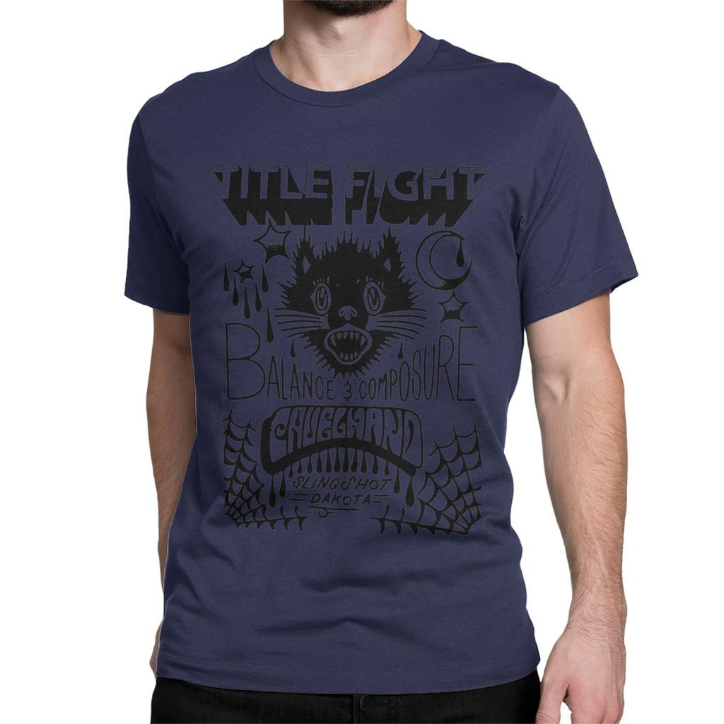 Novelty TITLE FIGHT BAND TShirts for Men Women Cotton T Shirts Title Fight Rock Music Tee Shirt Graphic Printed Clothes
