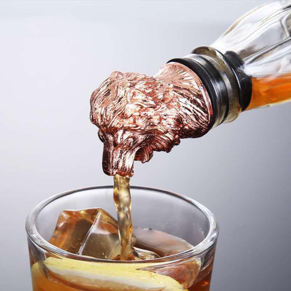 Unique Leopard/Lion/Antelope Head Wine Pourer Zinc Alloy Portable Bottle Stoppers Wine Dispenser Party Supplies