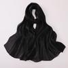 Solid Color Island Silk Crepe Long Scarf Ethnic Minority Women Headscarf