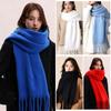 Mohair Winter Wool Scarf Plush Long Shawl Retro Winter Cashmere Scarves Girl