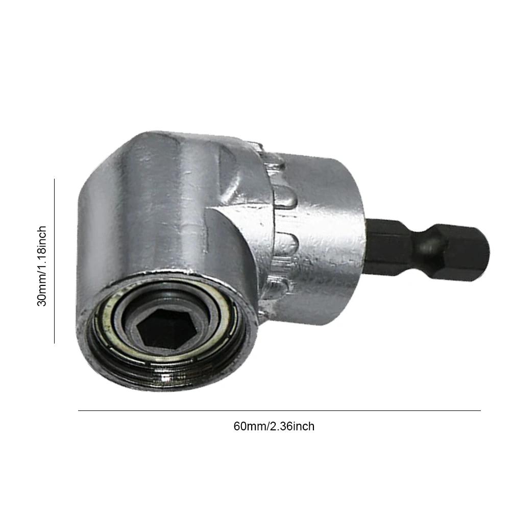 Угловой адаптер 90°/105° для дрели, 1/4 дюйма, экономичный, для углов, патрон для шуруповерта, вращающийся адаптер для торцевых головок