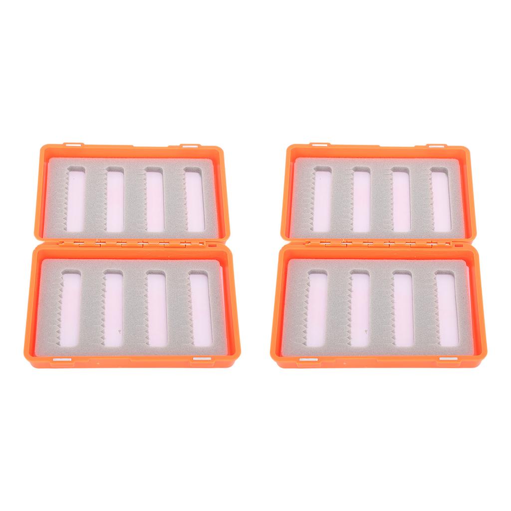 2 Pcs Fishing Fly Hook Box Orange Plastic Fly Fishing Lures Storage Box for Accessory