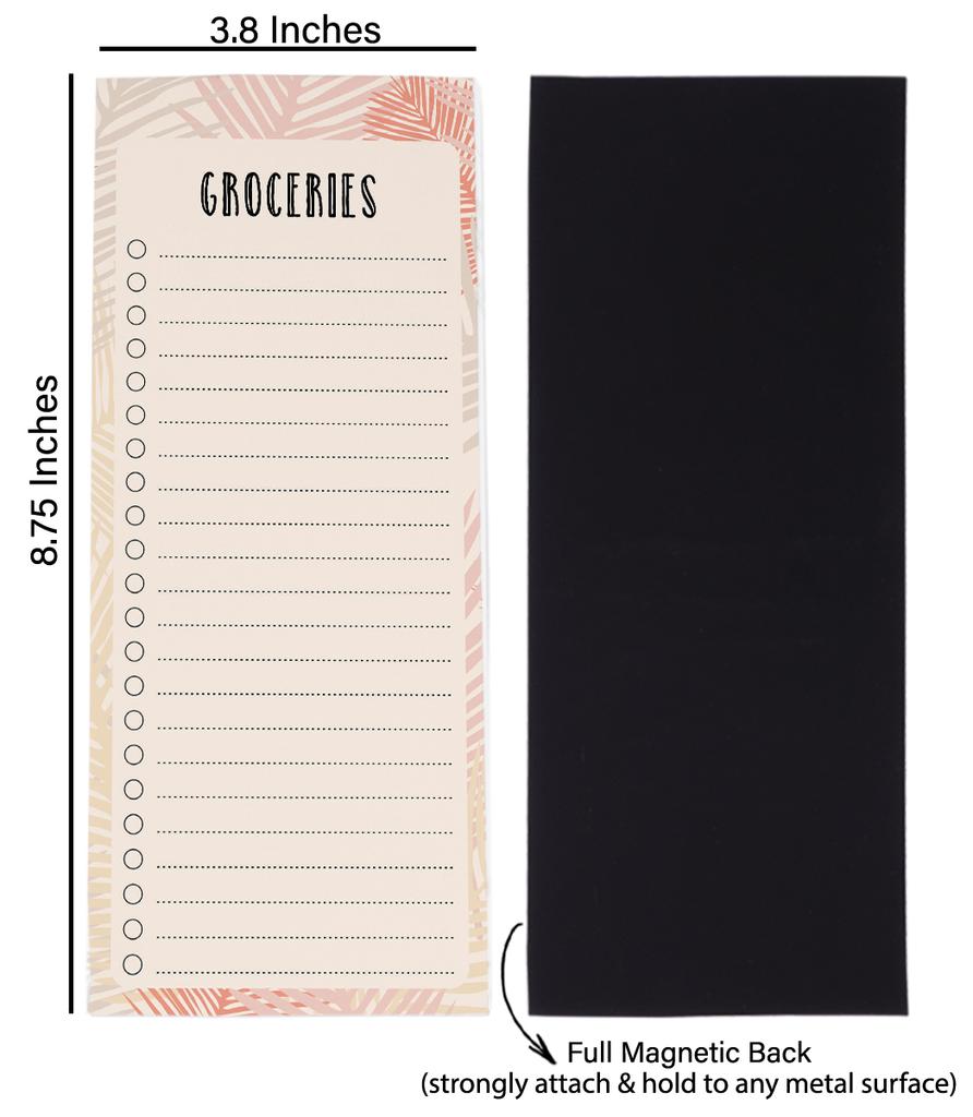 Inkdotpot Pack of 3 Magnetic Fridge To-Do List Notepads- Magnetic Memo Pads For Refrigerator- (50 Sheets