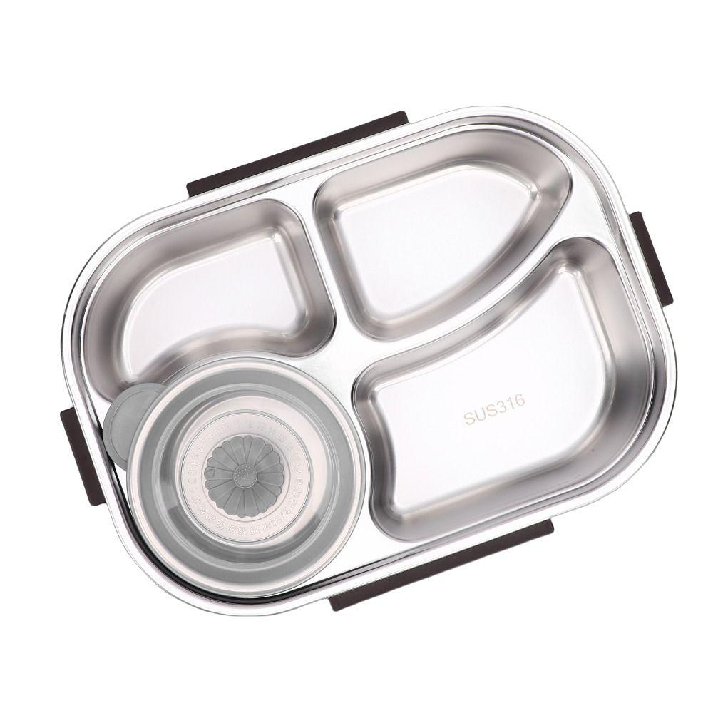 Convenient Lunch Container Easy to Clean Leakproof Food Storage Durable Stainless Steel Box Travel