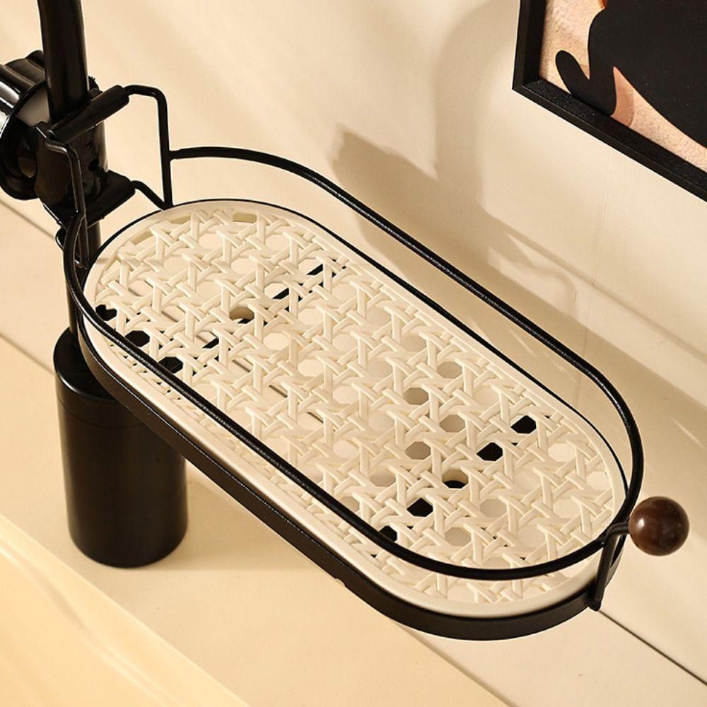 Removable Shower Shampoo Holder Rust-Proof Sink Drain Organizer Faucet Sponge Soap Rack Home Use