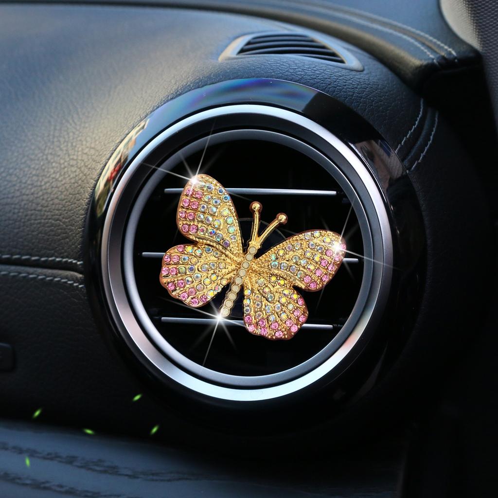 Universal Water Butterfly Auto Air Freshener Durable. Exquisite Butterfly Air Conditioning Car Air Outlet Perfume Clip