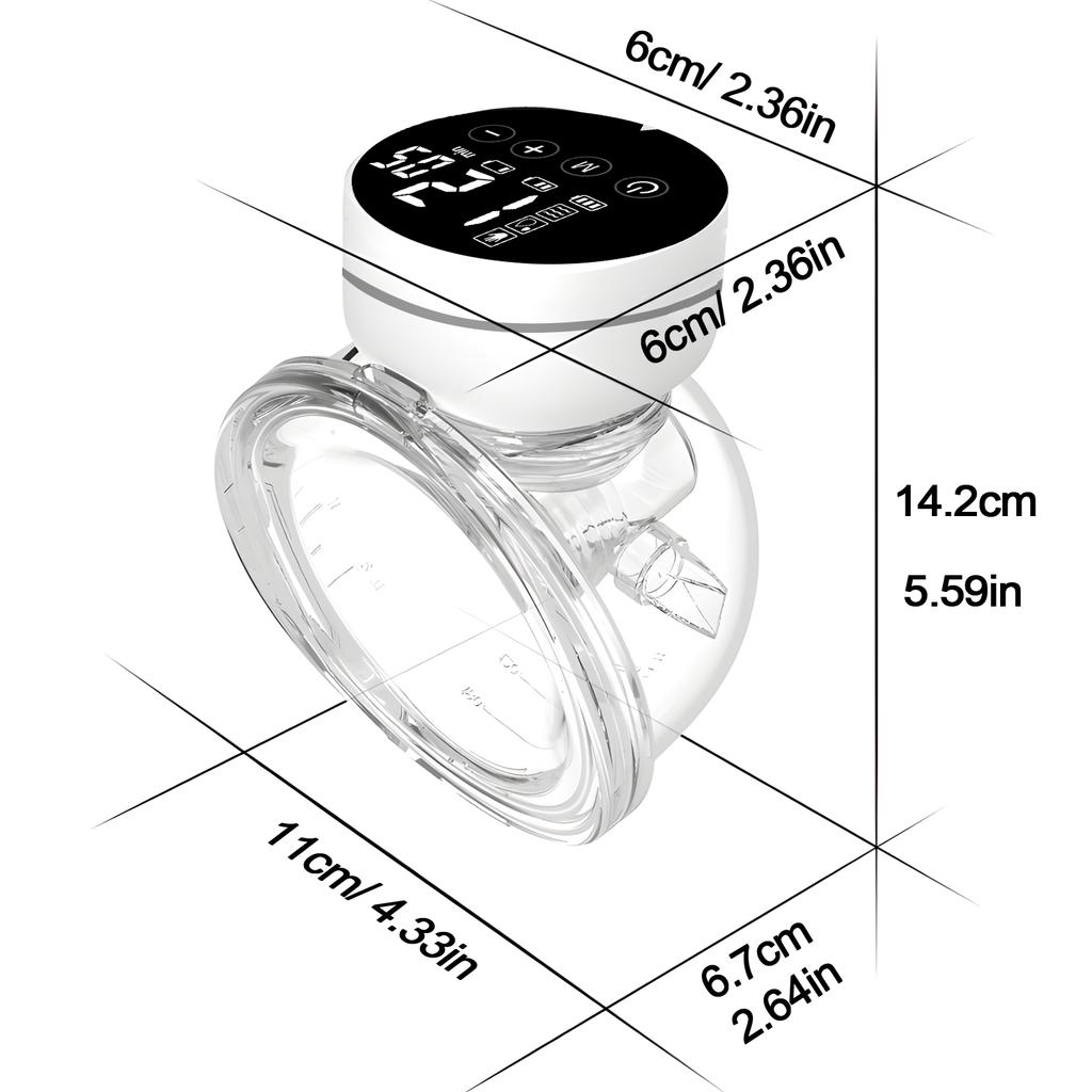 1шт носимый электрический молокоотсос бесшумный сбор молока без помощи рук невидимый автоматический интеллектуальный молокоотсос портативный дорожный