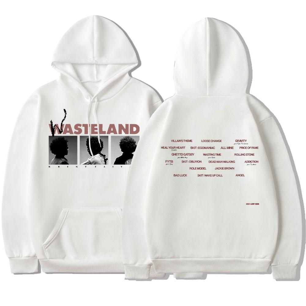 Толстовка Brent Faiyaz 2022, толстовка с принтом музыкального альбома Wasteland, уличная одежда в стиле хип-хоп, флисовый сохраняющий тепло пуловер унисекс