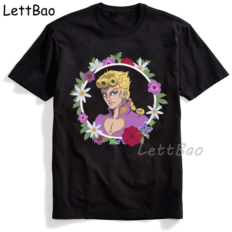 Футболка с принтом JoJo's Bizarre Adventure Мужская Японское аниме Мужская футболка Короткий рукав Смешная