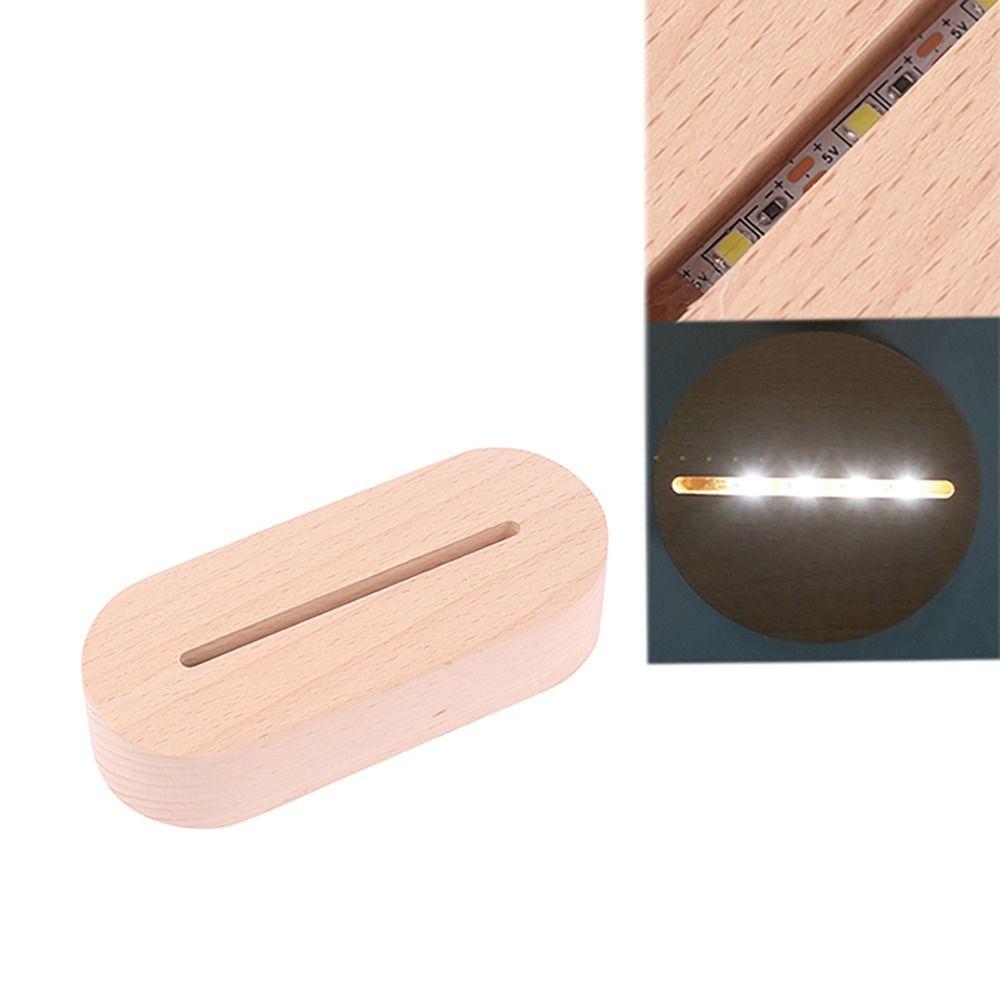 Night Light Wooden Led Base DIY Installation Light Base Durable Lamp Socket Home Decor