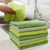 4-Pack Cartoon Avocado Pattern Thickened Polyester Rag Kitchen Dish Cloth Cleaning Cloth Embroidered Towel Absorbent Square Towe