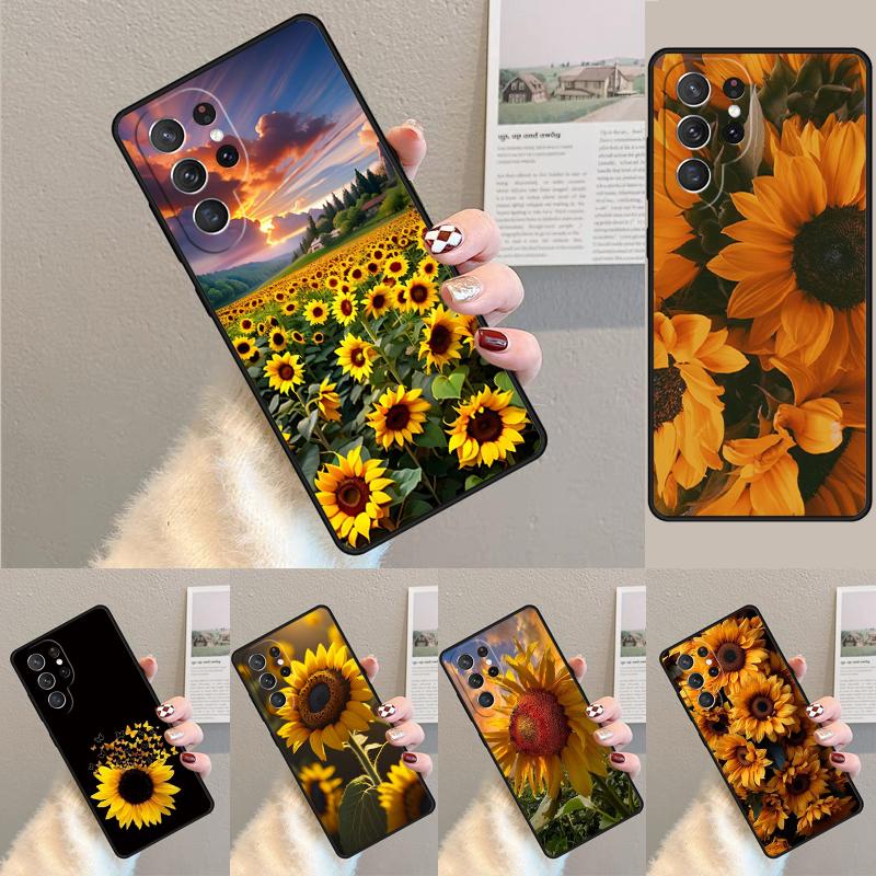 Красивый желтый подсолнух чехол для телефона Обложка Для Samsung Galaxy S24 S25 Ultra S21 S22 Ultra S10E Note 10 Plus Note 20 FE S23