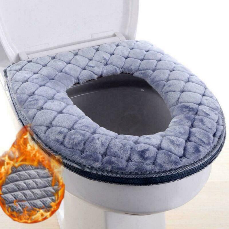 Bathroom Toilet Seat Closestool Washable Soft Warmer Cover Pad Cushion Mat HMM