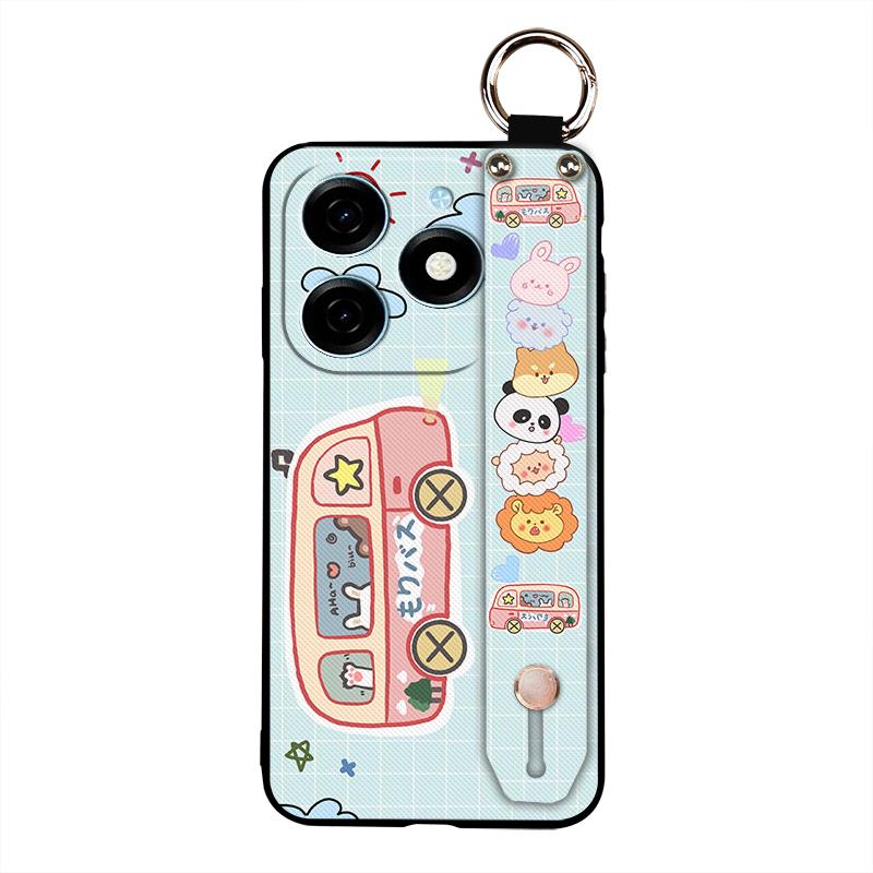 Dirt-resistant Fashion Design Phone Case For Tecno Spark20/KJ5 Shockproof Anti-knock Durable Waterproof Ring Lanyard