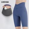 Спортивные шорты для поднятия бедер, женские облегающие быстросохнущие брюки с высокой талией для йоги, утягивающие брюки для бега, фитнеса, велоспорта