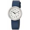 Seiko Watch Riki Women's Watch AKQK448, White Dial, Navy Leather Band, Blue