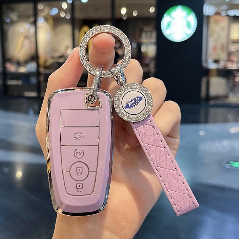 Металлический чехол для ключа Ford Mondeo, Explorer, Focus - стильная мужская сумка с пряжкой-ракушкой