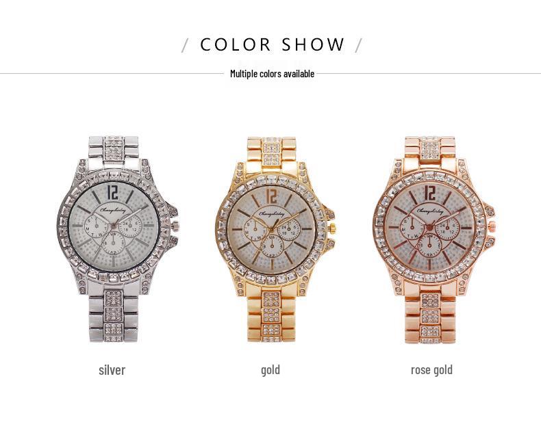 Роскошные мужские кварцевые часы с дизайном «три глаза», полностью инкрустированные бриллиантами