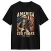 Abraham Lincoln Playing Guitar 250th Anniversary 4th Of July Tshirt Harajuku Tshirts Shortsleeve Streetwear Tops Oversize