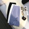 Women's Drapey Midi Skirt - High Waist, Slimming Front Slit, A-Line, Spring/Summer Collection