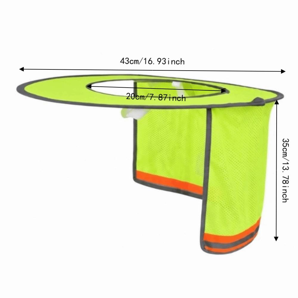 3PCS 43cm Diameter Hard Hat Sun Shield with Reflective Stripe Helmet Sun Shade, for Hiking