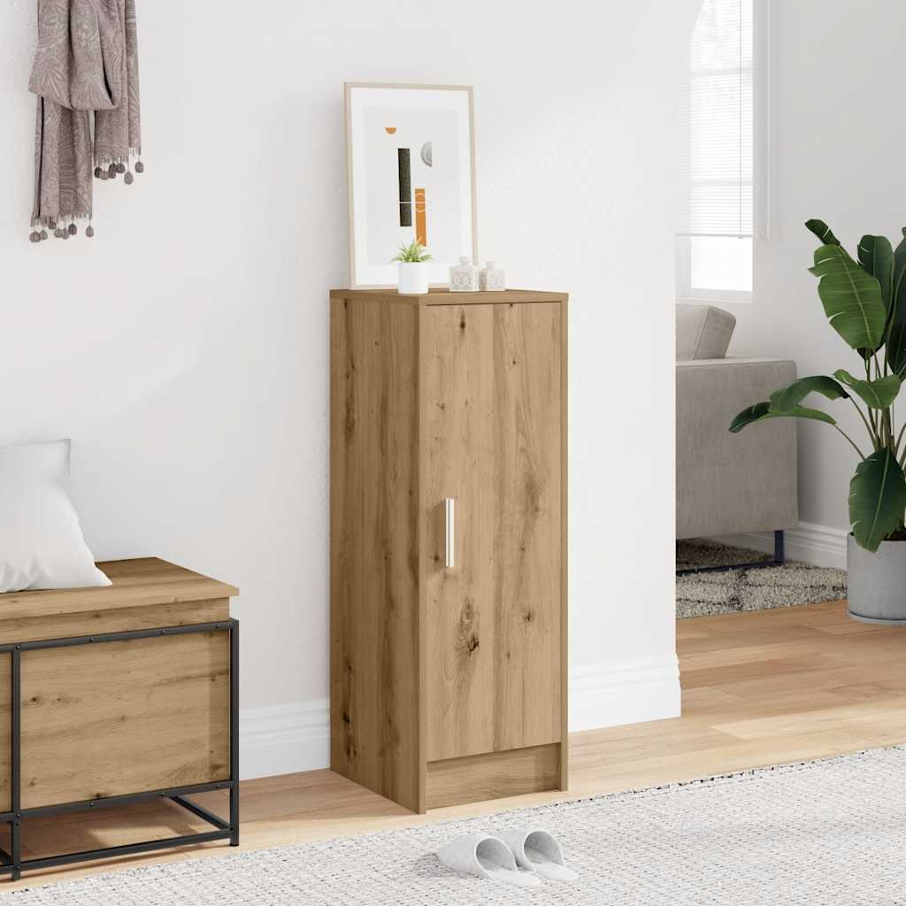 Shoe Cabinet with Vintage Wood Look 12.6 x 13.8 x 36.2 in (32 x 35 x 92 cm) Particleboard