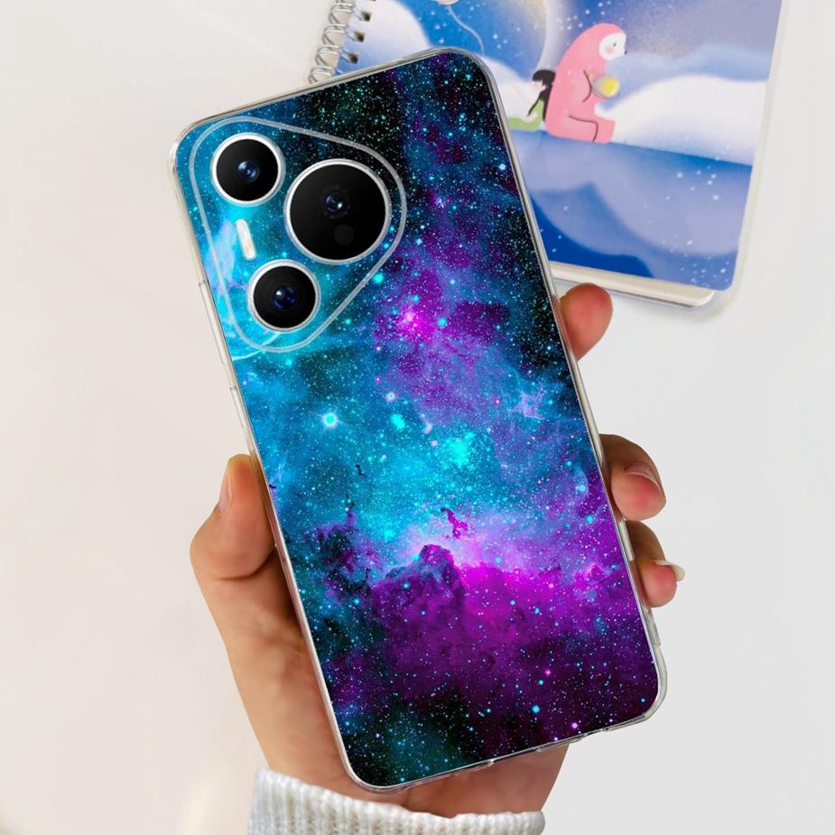 Чехол для Huawei Pura 70 Pro Plus Стильный окрашенный чехол Прозрачные силиконовые чехлы для телефона для Huawei Pura 70 Pro Pura70 Pro+ Мягкие чехлы