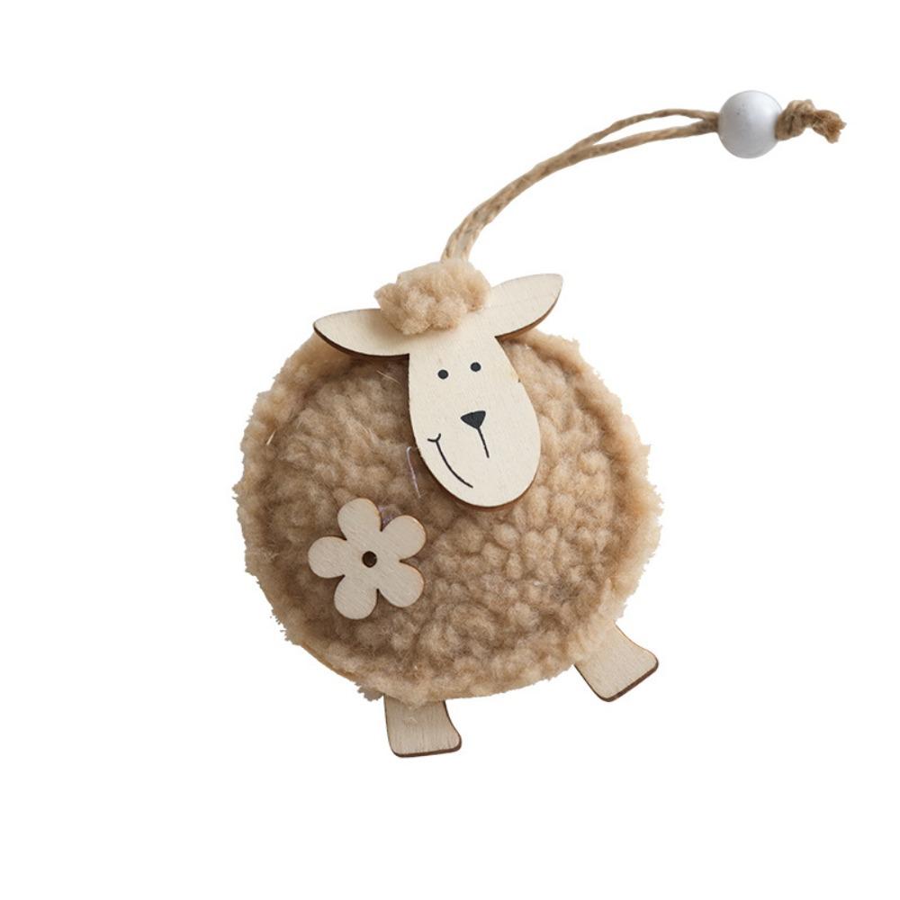 Sheep Shape Christmas Ornament Felt Material Felt Pendant Cute Xmas Hanging Charm Gift Decoration