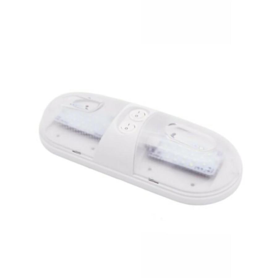 12V 48LED Автодом Кемпер Прицеп Потолочный Потолочный Светильник для Чтения Двойной Купол Белый