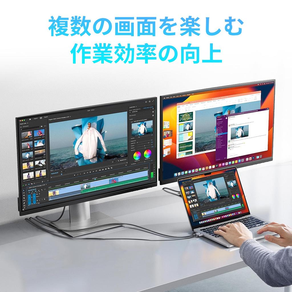 Кабель-адаптер USB C HDMI Видеокабель HDMI из нейлона поддерживает Thunderbolt 3 и совместим с устройствами с портом [передача 2M 4K@60Hz] Type-C