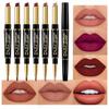 Chestnut Nude Brown Lip Liner and Lipstick Set Kit for Women Matte Lips Kit with Lip Liner Lip Stains Long Lasting Waterproof