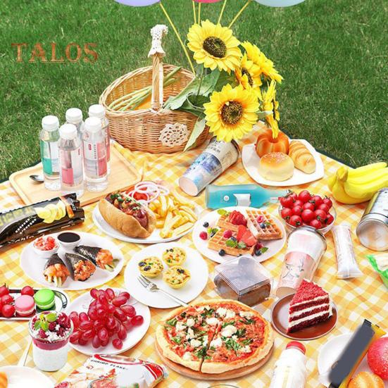 Одеяло для пикника на открытом воздухе, портативный очень большой водонепроницаемый пескозащитный пляжный коврик, складной прямоугольный коврик для кемпинга, влагостойкий коврик с ремнем для переноски