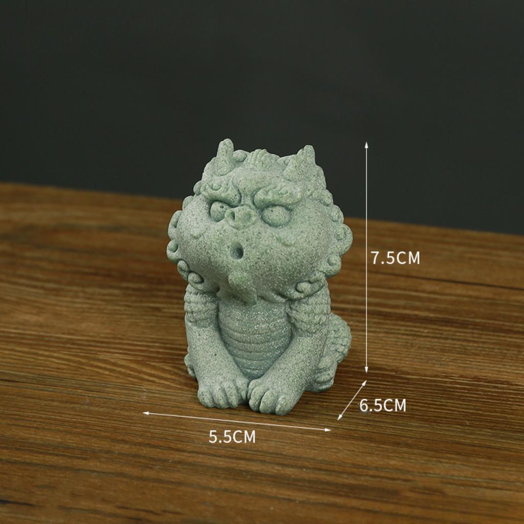 Feng Shui Ornaments Foo Dogs Bonsai Aquarium Fish Tank Statue Asian Oriental Statues Qi Lin Figurines Garden Decoration Desktop Attract Wealth Luck