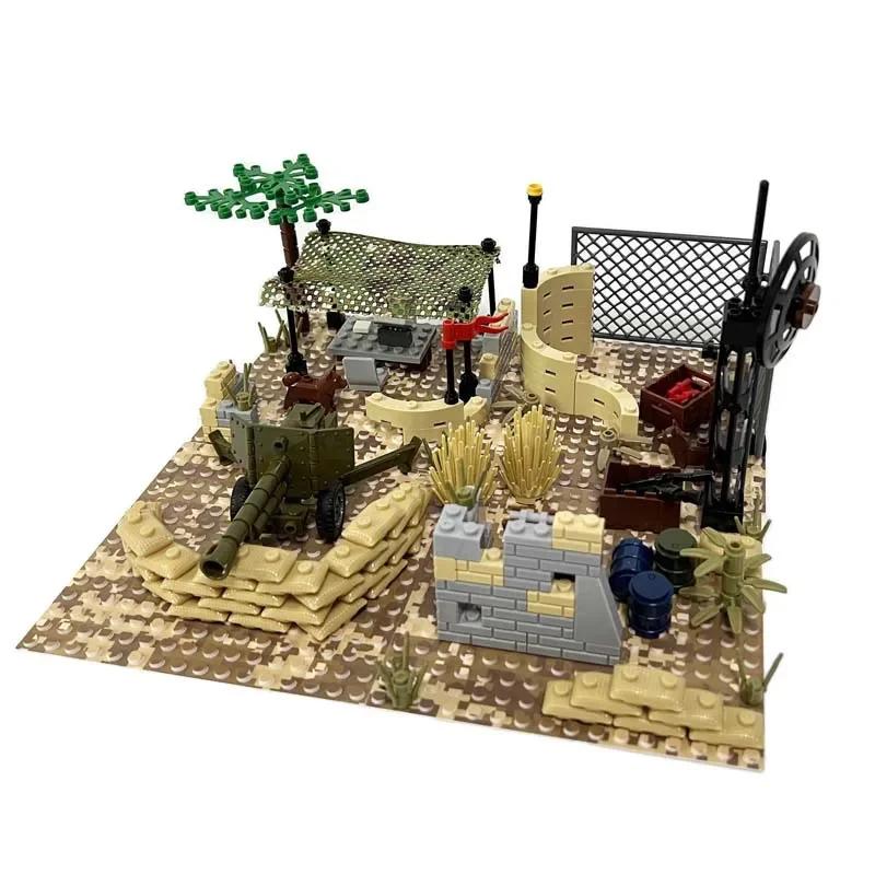 Строительные блоки пустынная военная сцена командный батальон MOC ракетная установка DIY сборка мелкие строительные блоки