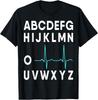 Med School Tees Co. Ekg Alphabet Heartbeat Line Doctor Nurse T-Shirt